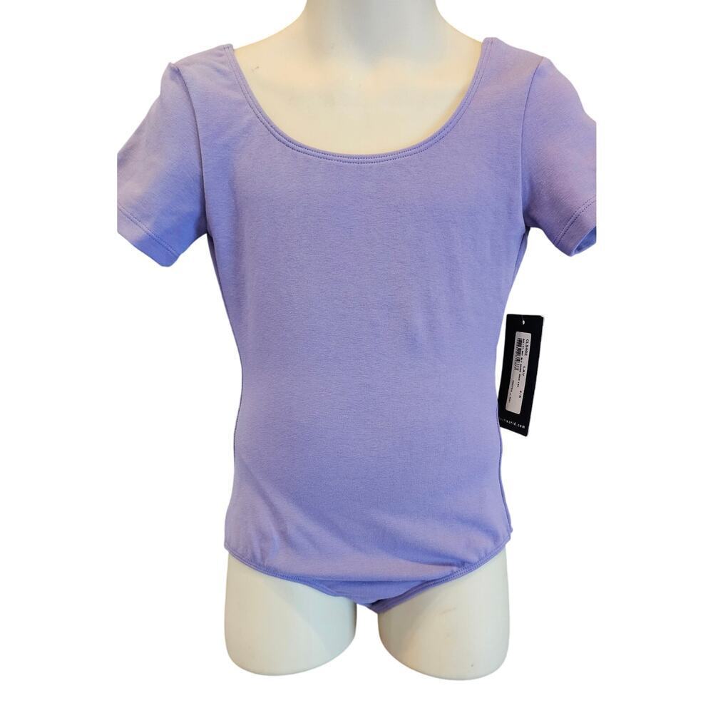NWT (FLAW) bloch girls practice dance ballet 4 / 6 lavander leotard gymnastics